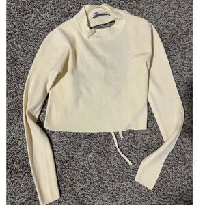 light yellow cropped sweater